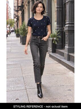 NWT MAISON JULES Navy Polka Dot Shirt - XS